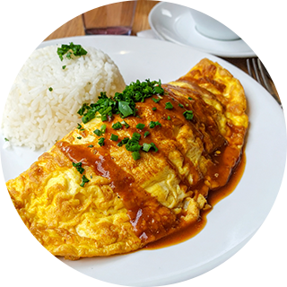 謎解きカフェ「ひととき」で提供されるオムライス